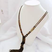 Ydgy new texture simple retro series temperament new tassel women Necklace sweater chain personality fashion fashion women serie 2024 - buy cheap