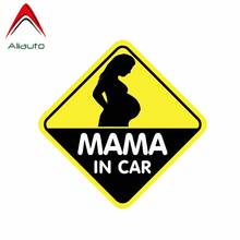 Aliauto Caution Car Sticker Mama In Car Beautiful Pregnant Woman PVC Decal Waterproof for Toyota Volkswagen Renault,14cm*14cm 2024 - buy cheap