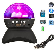 Altavoz Bluetooth con luz LED, dispositivo inalámbrico con bola de cristal, Subwoofer, soporte FM, caja de sonido para fiesta de baile, para teléfonos 2024 - compra barato