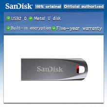 SanDisk-pen drive USB 100% Original, unidad flash CZ71, 64gb, 32gb, 16gb, memoria extraíble de Metal, cordón gratis 2024 - compra barato