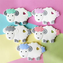 1PCS Silicone Teether Animal Sheep Baby Teether Pendant Food Grade BPA Free Baby Teething Chew toy 2024 - buy cheap