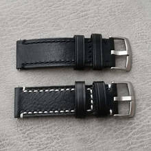 Leather Watch Bands Black Replacement Strap for Men Women vintage Watch belt Bracelet 18mm 19mm 20mm 21mm 22mm Quick Release 2024 - buy cheap