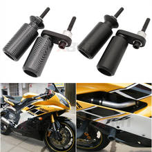 Motocicleta Preto/Carbono No Cut Quadro Sliders Bater Caindo Proteção Para Yamaha YZF YZF-R6 YZFR6 R6 YZF600 2006 2007 2024 - compre barato