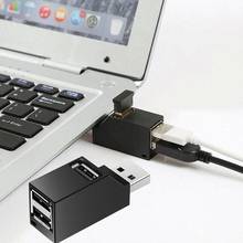 Mini Hub USB 2,0 3,0 portátil, 3 puertos en línea, USB 3,0, Hub delgado de alta velocidad, divisor USB para accesorios de ordenador portátil, 1 ud. 2024 - compra barato