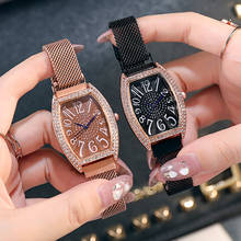 Relógio com brilhante feminino, relógio de pulso feminino quartz clássico, de marca de luxo para mulheres 2024 - compre barato