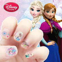 Disney congelado Elsa Anna etiqueta engomada del clavo de juguetes de Disney princesa Snow White Sofía Mickey Minnie Mouse pegatina infantil para niñas regalo 2024 - compra barato