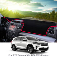 Capa para painel automotivo, almofada para tablet com luz, formato de plataforma, rosa, para kia sorento xm um 2016-estoque, lhd & rhd 2024 - compre barato