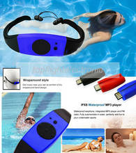 Reproductor MP3 impermeable IPX8, 4GB/8GB, para buceo, natación, surf, auriculares, Radio FM, reproductor de música 2024 - compra barato