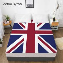 3D Fitted Sheet,Bed Sheet With Elastic Full/Queen/King/Custom,Mattress Cover 150/160x200,bedding flag United Kingdom,drop ship 2024 - buy cheap