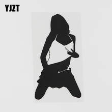YJZT 7.5CMX13.8CM Girl Sexy Love Beauty Striptease Anime Decal Vinyl Car Sticker Black/Silver 8A-0497 2024 - buy cheap