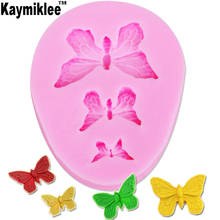 Kaymiklee-Molde de silicona con formas de mariposa 3D, resina UV, Fondant, Chocolate, caramelo, pasta de goma, piruleta, cristal epoxi, arcilla suave para hornear 2024 - compra barato