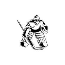 Creativity Serious Hockey Goalie Car Stickers Vinyl Car Decorative Accessories Decal Black/Silver Sunscreen Waterproof,12cm*14cm 2024 - buy cheap