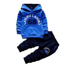 Conjunto de ropa para niños y niñas, de algodón puro Sudadera con capucha, traje deportivo de 1 a 5T, 2018 2024 - compra barato