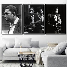 Póster de arte de pared NT144, cartel de John Coltrane, cantante de música de Jazz, estrella negra y blanca, pintura en lienzo, imagen impresa, decoración para sala de estar y hogar 2024 - compra barato