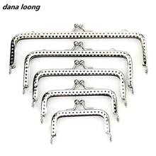 1 Piece Square Glossy Silver Basic Metal Purse Frame Kiss Clasp Lock DIY Bag Accessories 6.5/8.5/10.5/12.5/15.5/18 CM 2024 - buy cheap