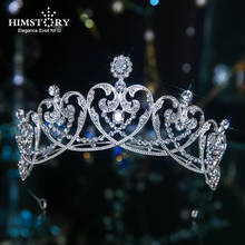 HIMSTORY Large Vintage Heart Shape Royal Crystal Queen Crown Bridal Headband Beauty Pageant Wedding Tiara For Women Hair Accesso 2024 - buy cheap
