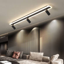 Luces de techo LED modernas para sala de estar, dormitorio, estudio, guardarropa, comercial, tienda de ropa, decoración del hogar, lámpara de techo negra 2024 - compra barato