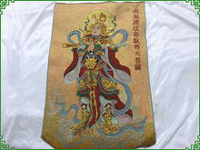 Antigo tangka bordado retrato religioso nanwu dharma protetor weituo zuntian bodhisattva buda 2024 - compre barato