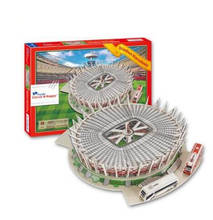 Estadio narodowy polónia estádio futebol 3d papel diy jigsaw 3411 puzzle modelo educacional kits de brinquedo crianças menino presente brinquedo 2024 - compre barato