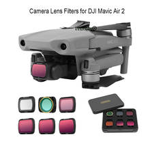 Conjunto de filtro para drone, acessórios para dji mavic air 2 mcuv lc ndpl nd 4 8 16 32, filtro de lente da câmera para dji mavic air 2 2024 - compre barato