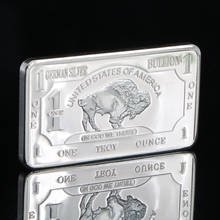 Non Magnetic Euro Fine Germany Silver Mint 1 Troy Ounce Buffalo Silver Bullion Bar Replica Coins Collection Souvenir Gifts 2024 - buy cheap