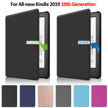 Cover Case For All New Kindle 2019 Thin Light PU Leather Smart Cover Funda For Kindle 2019 10th Generation Capa 2024 - buy cheap