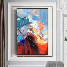 Best Gift New Hand Painted Multi-Color Hot Abstract Oil Painting Canvas Art Home Decor Wall Pictures Modern No Frame Picture 2024 - buy cheap