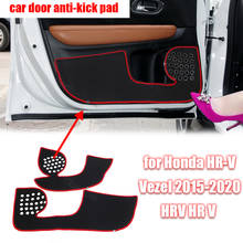 Polyester Trim Decal Carpet for Honda HR-V Vezel 2015-2020 HRV HR V Car Door Anti Kick Pad Sticker Protective Mat Accessories 2024 - buy cheap