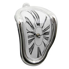 Reloj de pared trenzado y derretido surrealista, reloj con estilo de San Valentín Dalí, regalos de decoración para el hogar increíbles 2024 - compra barato