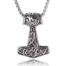 Colar nórdico talisman com pingente, colar viking escandinavo, de aço inoxidável com corrente bb0429, 1 peça 2024 - compre barato