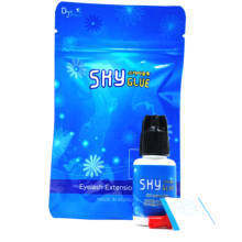 Cola de sky glue para extensões de cílios, adesivo msds, 5ml, com bolsa original, tempo de secagem 1-2s, mais poderoso 2024 - compre barato