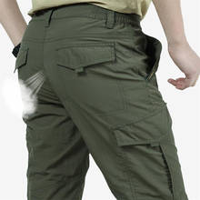 Men's Lightweight Tactical Pants Breathable Summer Casual Army Military Long Trousers Male Waterproof Quick Dry Cargo Pants 2024 - купить недорого