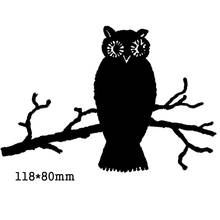 Tikrier craft dies metal cutting dies owl sit branch scrapbooking die cuts stencils for embossing paper cards making 2024 - buy cheap