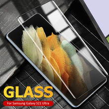 Película de vidrio templado curvado para Samsung Galaxy S21 Ultra, Protector de pantalla de alta calidad a prueba de arañazos, 5G 2024 - compra barato