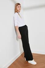 Trendyol Black Bell-Bottomed Detailed Knit Sweatpants TWOAW20EA0005 2024 - buy cheap