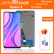 Tela lcd para xiaomi redmi 9, 100% original, testada, 6.53 polegadas, touch screen, digitalizador, montagem, com moldura, substituição 2024 - compre barato