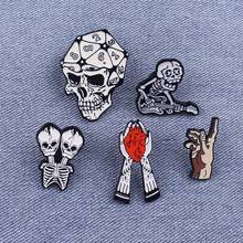 Punk Skull Badge Icon On Clothes Accessories Jewelry Gift Metal Pins For Clothes Brooch Anime Decoration Clothes Lapel Metal Pin 2024 - buy cheap