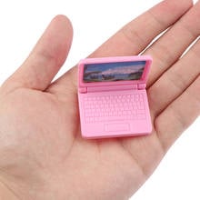 3 шт. Розовый кукольный домик миниатюрная Современная компьютерная клавиатура мебель факс для кукольных аксессуаров 2024 - купить недорого