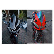 Экран ветрового стекла для мотоцикла 2009 - 2016 Aprilia RSV4R RSV4 R RS4 125 50 2015 черный дымчатый иридий 2024 - купить недорого