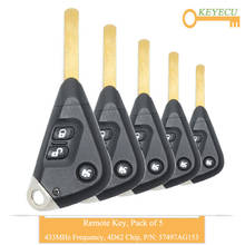 KEYECU 5PCS Remote Control Car Key for Subaru Outback Impreza Liberty B13 2003-2010, Fob 3 Button - 433MHz - 4D62 - 57497AG153 2024 - buy cheap