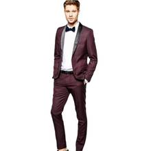 Terno masculino vermelho com um botão, mais recente, jaqueta + calça + gravata, smoking, traje formal, 2 peças 2024 - compre barato