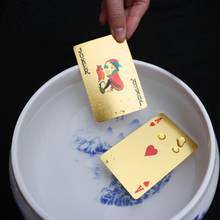 Водостойкие карты игра GYH колода Золотая фольга покер Евро стиль пластик покер игральные карты азартные игры доска 2024 - купить недорого