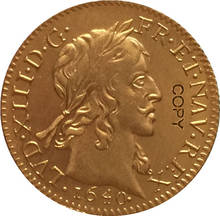 Ouro banhado a ouro 24 k 1640 moedas do reino unido cópia 2024 - compre barato