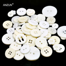 50G White Mixed Buttons Bags Assorted Shapes Sizes Fashion Fastener for Craft And DIY  DNK-12 2024 - buy cheap