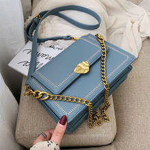 Элегантная женская квадратная сумка с клапаном 2019 модная новая качественная женская дизайнерская сумка из искусственной кожи Сумка-тоут на цепочке через плечо 2024 - купить недорого
