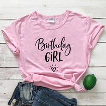 Birthday Girl Heart Print T-shirt Cute 90s Birthday Party Gift Tshirt Funny Women Short Sleeve Tumblr Graphic Top Tee Shirt 2024 - buy cheap