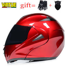 2018 Motorcycle Helmet DOT Approved Flip Up helmet Dual Visor Racing Motos Helmet Full Face Helmet Fit For Men Women Warm 2024 - buy cheap