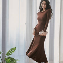 spring autumn comfortable fashion new arrival formal mermaid dress temperamental solid office lady elastic long trumpet dress 2024 - buy cheap