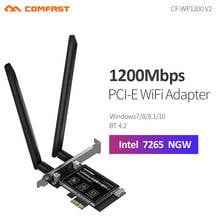 Comfast CF-WP1200-M двухдиапазонный гигабит 1200 Мбит/с 802.11AC 5 ГГц беспроводной Wlan Wi-Fi адаптер Bluetooth 4,2 для Windows 7 8 10 2024 - купить недорого