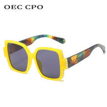 OEC CPO Oversized Square Sunglasses Women Fashion Diamond Sun Glasses Female Vintage Big Frame Eyeglasses Men Gafas Shade UV400 2024 - compre barato